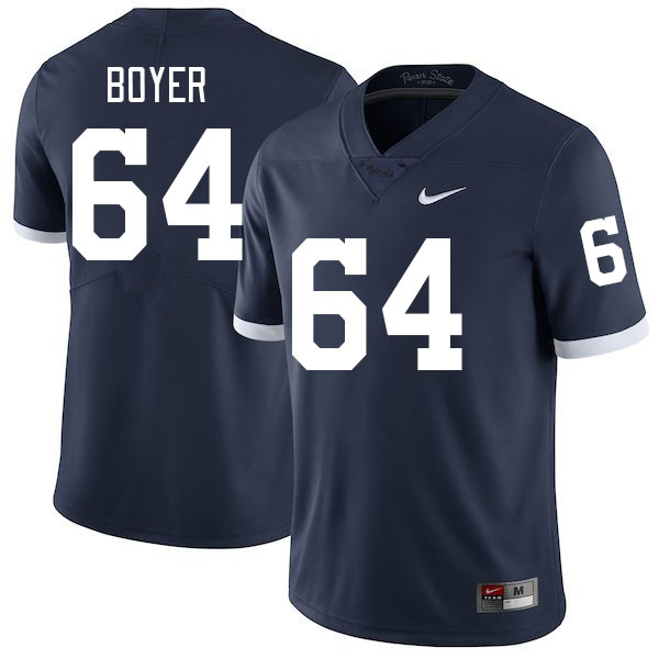 Men #64 Eagan Boyer Penn State Nittany Lions College Football Jerseys Stitched-Retro